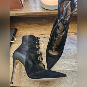 Gianvito Rossi leather lace up boots sz7